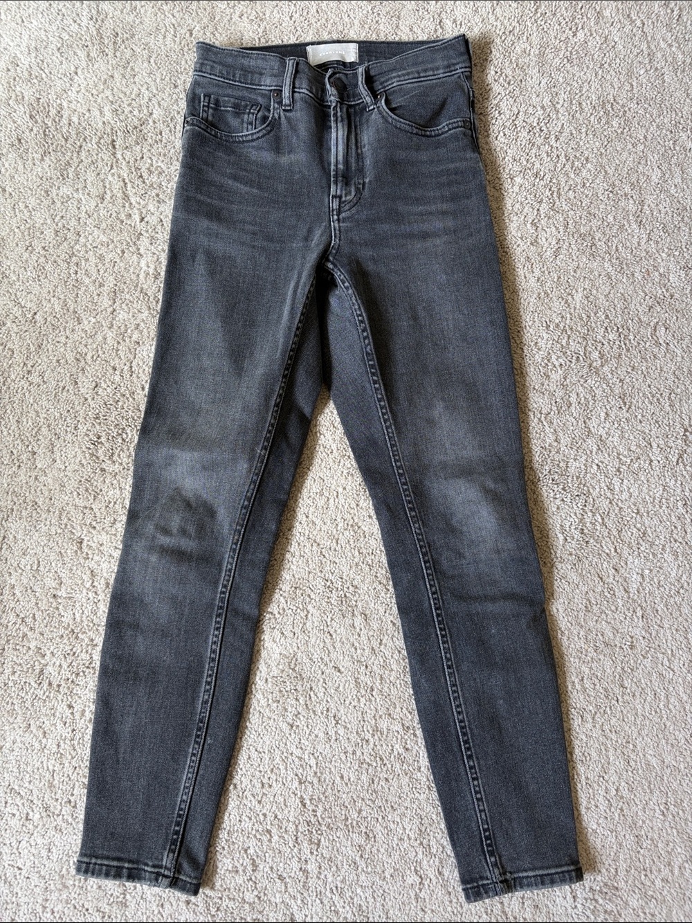 Everlane Charcoal Gray High Rise Ankle Slim Jeans